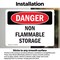 Signmission Non Flammable Storage Danger Sign, Vinyl Decal, 5in W x 3.5in L, 2PK OS-2PACK-DS-D-35-L-2341 - alternate 4